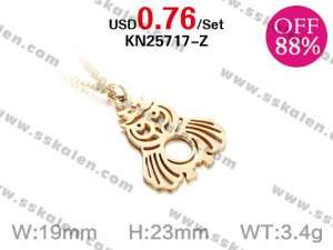 Loss Promotion Stainless Steel Necklaces Weekly Special - KN25717-Z