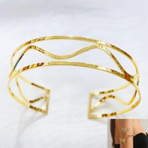 Stainless steel Arm Bangle - KAB009-BI