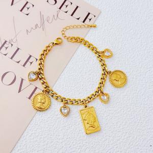 Stainless Steel Gold-plating Bracelet - KB020207-SXSJ