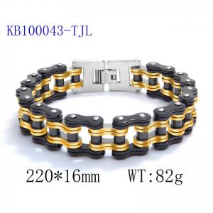 European and American bicycle bracelets, titanium steel personalized men's motorcycle chains - KB100043-TJL