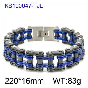 Black Blue Tide Men's European and American Bicycle Bracelet - KB100047-TJL