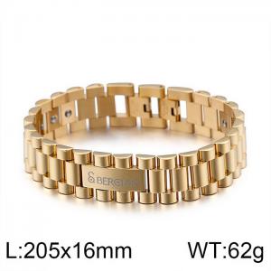 Stainless Steel Gold-plating Bracelet - KB100096-K