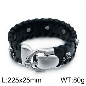 Stainless Skull Bracelet - KB100281-BD