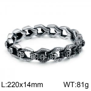 Stainless Skull Bracelet - KB100288-BD