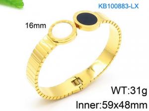 Stainless Steel Gold-plating Bangle - KB100883-LX