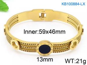 Stainless Steel Gold-plating Bangle - KB100884-LX