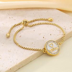 Stainless Steel Stone Bracelet（Mother's Day） - KB101184-K