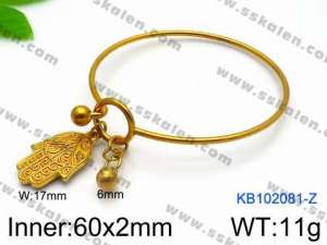 Stainless Steel Gold-plating Bangle - KB102081-Z