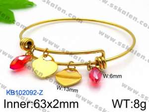 Stainless Steel Gold-plating Bangle - KB102092-Z