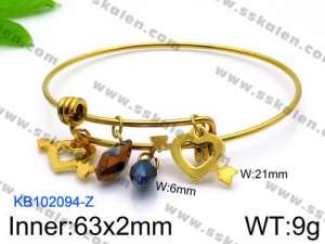 Stainless Steel Gold-plating Bangle - KB102094-Z