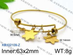 Stainless Steel Gold-plating Bangle - KB102109-Z