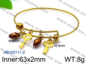 Stainless Steel Gold-plating Bangle - KB102111-Z