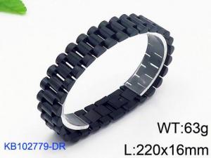 Stainless Steel Black-plating Bracelet - KB102779-DR