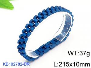 Stainless Steel Blue-plating Bracelet - KB102782-DR
