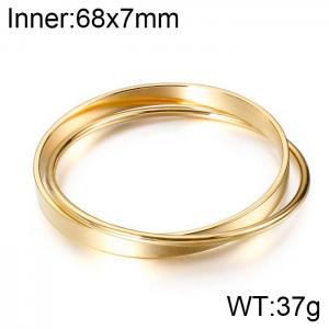 Stainless Steel Gold-plating Bangle - KB103121-K