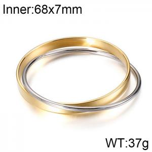 Stainless Steel Gold-plating Bangle - KB103122-K