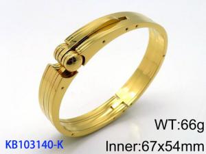 Stainless Steel Gold-plating Bangle - KB103140-K