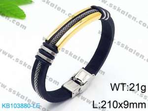 Stainless Steel Rubber Bracelet - KB103880-LE