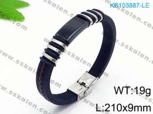 Stainless Steel Rubber Bracelet - KB103884-LE
