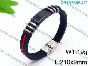 Stainless Steel Rubber Bracelet - KB103886-LE