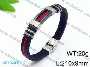 Stainless Steel Rubber Bracelet - KB103891-LE