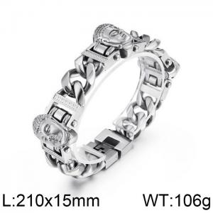 Stainless Steel Stone Bracelet - KB104041-K