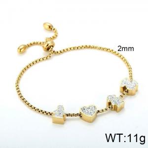 Stainless Steel Stone Bracelet - KB104055-K