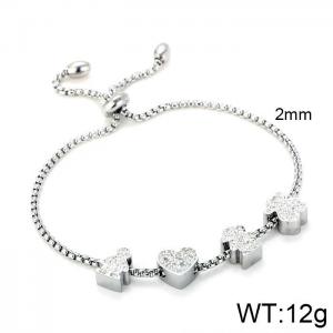 Stainless Steel Stone Bracelet - KB104056-K