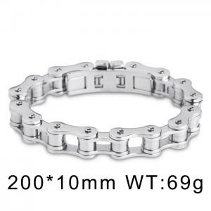 Men Bike Chain Bracelet Stainless Steel Biker Bicycle - KB104243-K