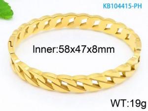 Stainless Steel Gold-plating Bangle - KB104415-PH