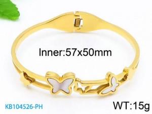 Stainless Steel Gold-plating Bangle - KB104526-PH