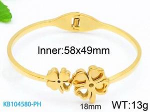 Stainless Steel Gold-plating Bangle - KB104580-PH