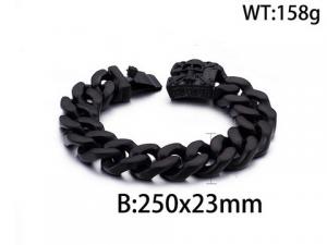 Stainless Steel Black-plating Bracelet - KB104627-K