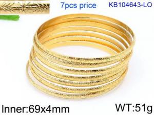 Stainless Steel Gold-plating Bangle - KB104643-LO