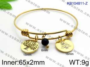 Stainless Steel Gold-plating Bangle - KB104811-Z