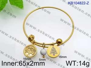 Stainless Steel Gold-plating Bangle - KB104822-Z