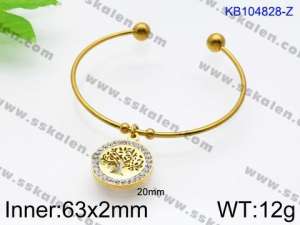 Stainless Steel Gold-plating Bangle - KB104828-Z