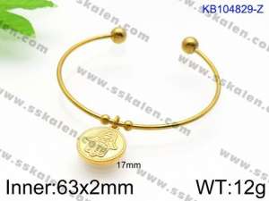 Stainless Steel Gold-plating Bangle - KB104829-Z