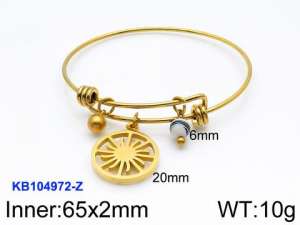 Stainless Steel Gold-plating Bangle - KB104972-Z