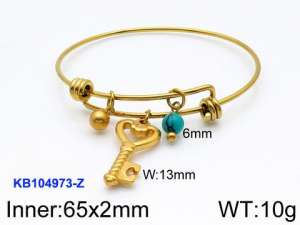 Stainless Steel Gold-plating Bangle - KB104973-Z