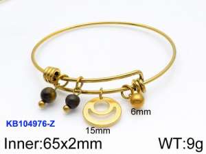 Stainless Steel Gold-plating Bangle - KB104976-Z