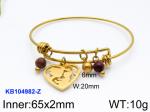 Stainless Steel Gold-plating Bangle - KB104982-Z