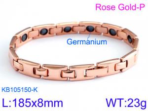Stainless Steel Rose Gold-plating Bracelet - KB105150-K
