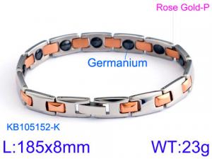 Stainless Steel Rose Gold-plating Bracelet - KB105152-K