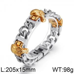 Stainless Skull Bracelet - KB105161-K