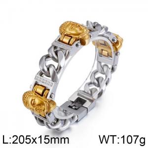 Stainless Steel Gold-plating Bracelet - KB105162-K