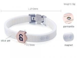 Stainless Steel Rubber Bracelet - KB105583-K