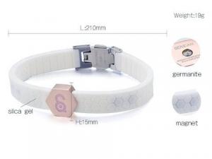 Stainless Steel Rubber Bracelet - KB105585-K