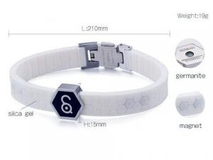 Stainless Steel Rubber Bracelet - KB105586-K