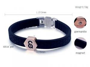 Stainless Steel Rubber Bracelet - KB105589-K